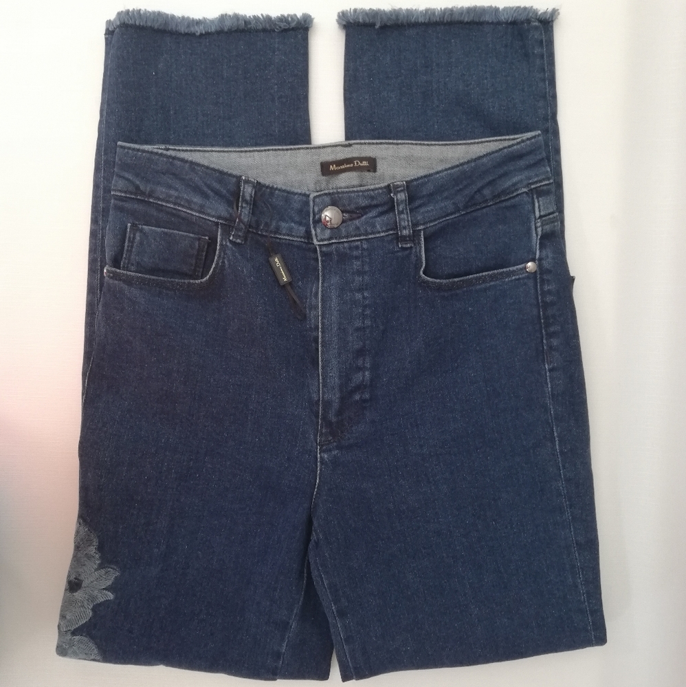 Massimo Dutti Frayed Hem jeans